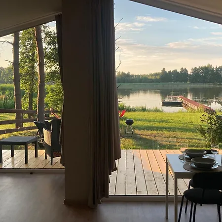 Mazury - Nowoczesna Stodola 15 M Od Jeziora,prywatna Plaza ,wifi